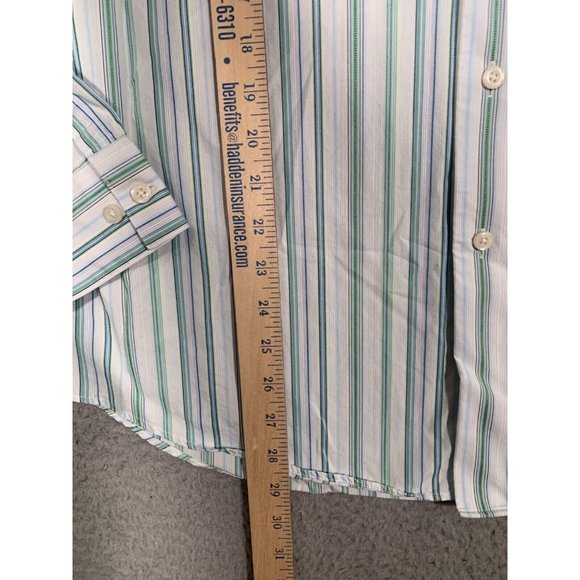 4 Men's Button Down Shirts Striped Collared‎ Nautica Cremieux Large L Business - Picture 15 of 16
